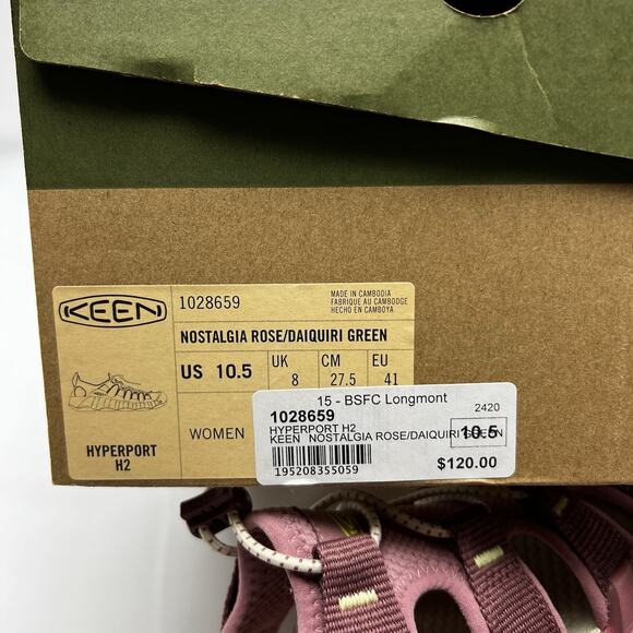 KEEN Women's Hyperport H2 Breathable Comfortable Hiking Water Size 10.5 In Rose - Picture 9 of 9